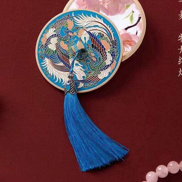 🌷New🌷 Elegant The Palace Museum Portable Makeup Mirror with Detachable Tassels